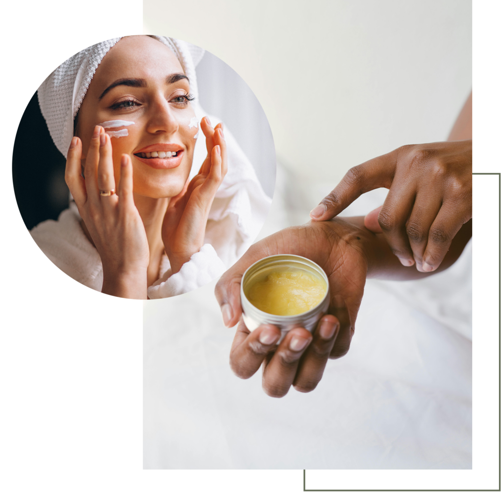 Utilisation d'une crème naturelle sur la peau