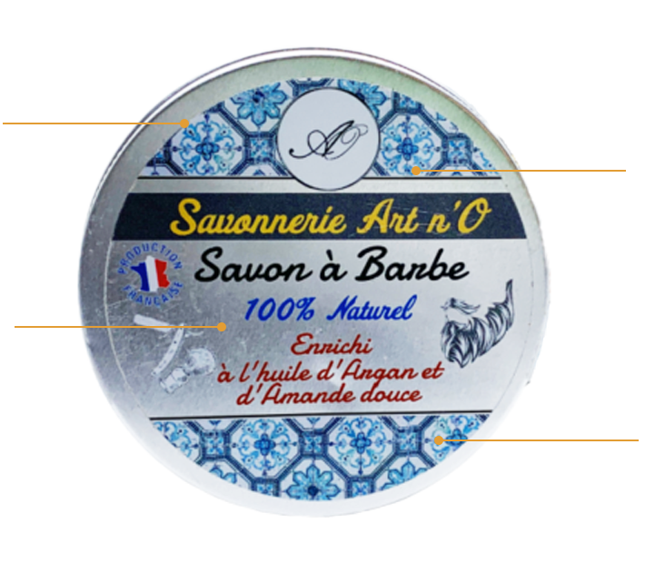 savon de rasage avec trait