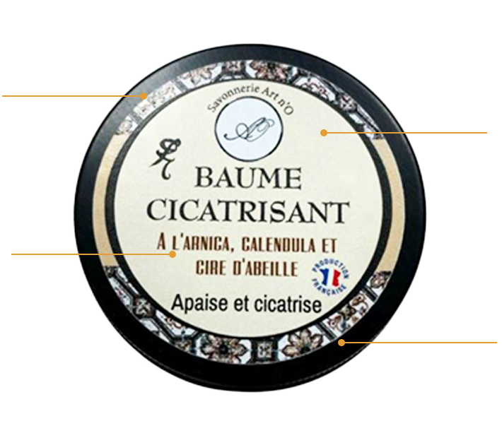 baume cicatrisant avec trait