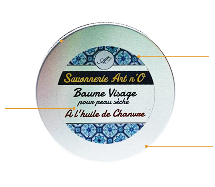 baume visage avec trait