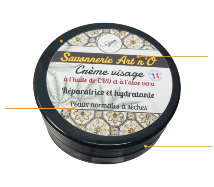 crème visage régénérante avec trait