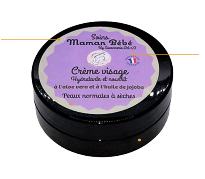 crème visage hypoallergénique avec trait