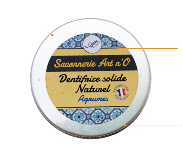 dentifrice agrumes avec trait