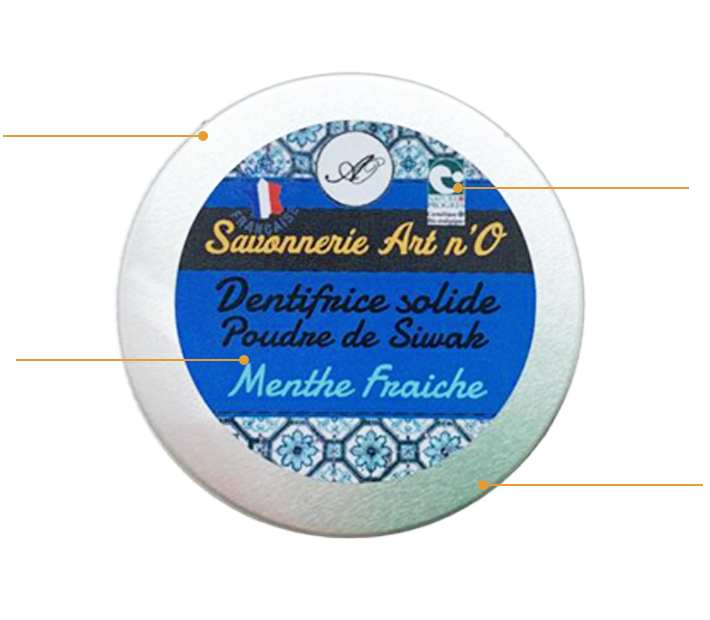 dentifrice menthe avec trait