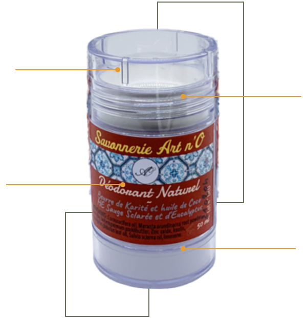 déodorant solide avec trait