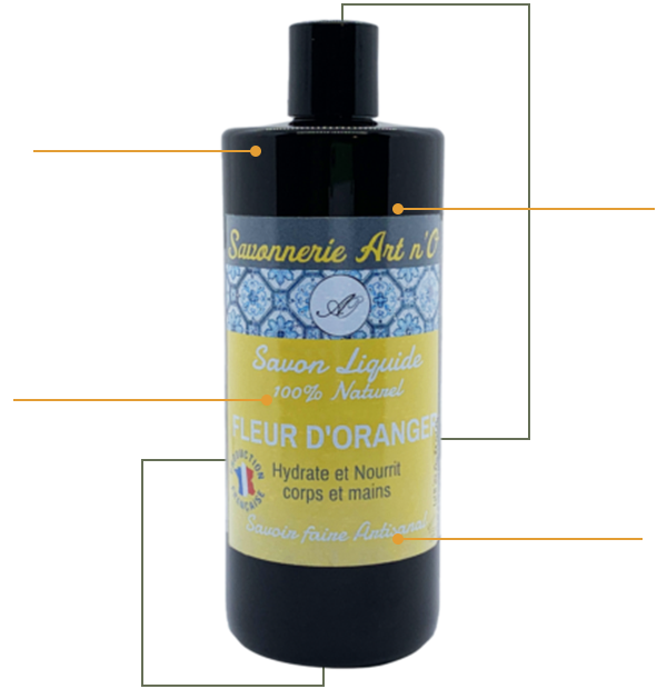 savon liquide fleur d'oranger 500ml en gros