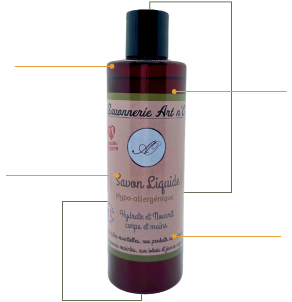 savon liquide hypo allergique avec trait