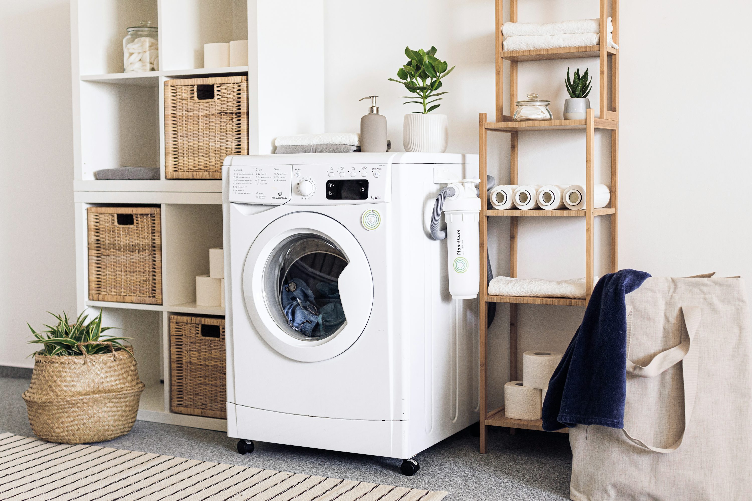 Linge dans machine à laver