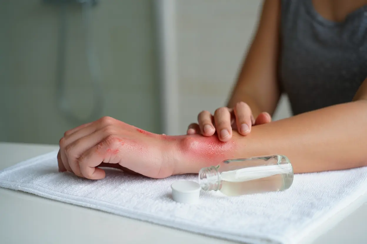 Irritation cutanée au vinaigre