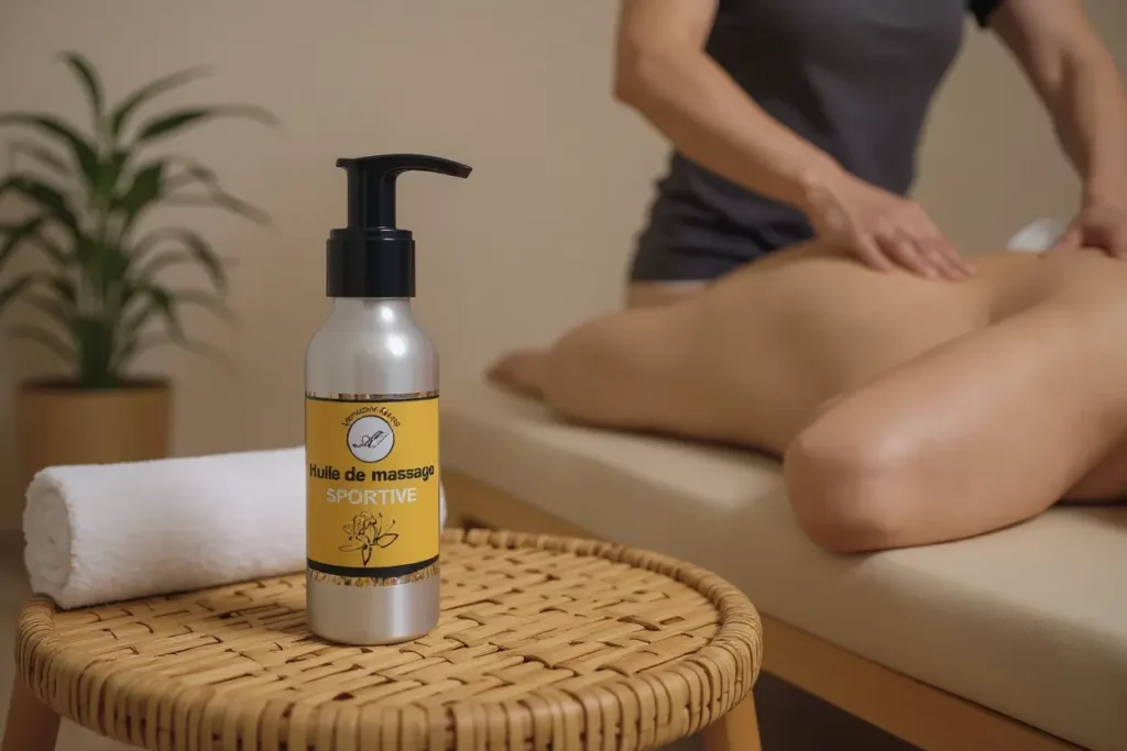 massage avec de l'huile sportive